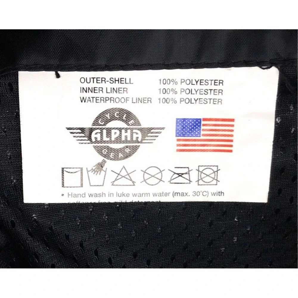 Alpha Cycle Gear Motorcycle Riding Jacket Black Gray Hi‑Vis Men 3XL Armor Padded